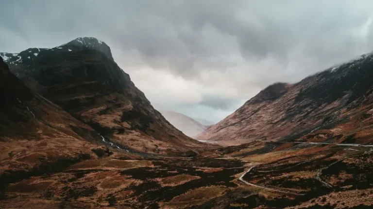 Mountaint with a path in between illustrating a healing journey